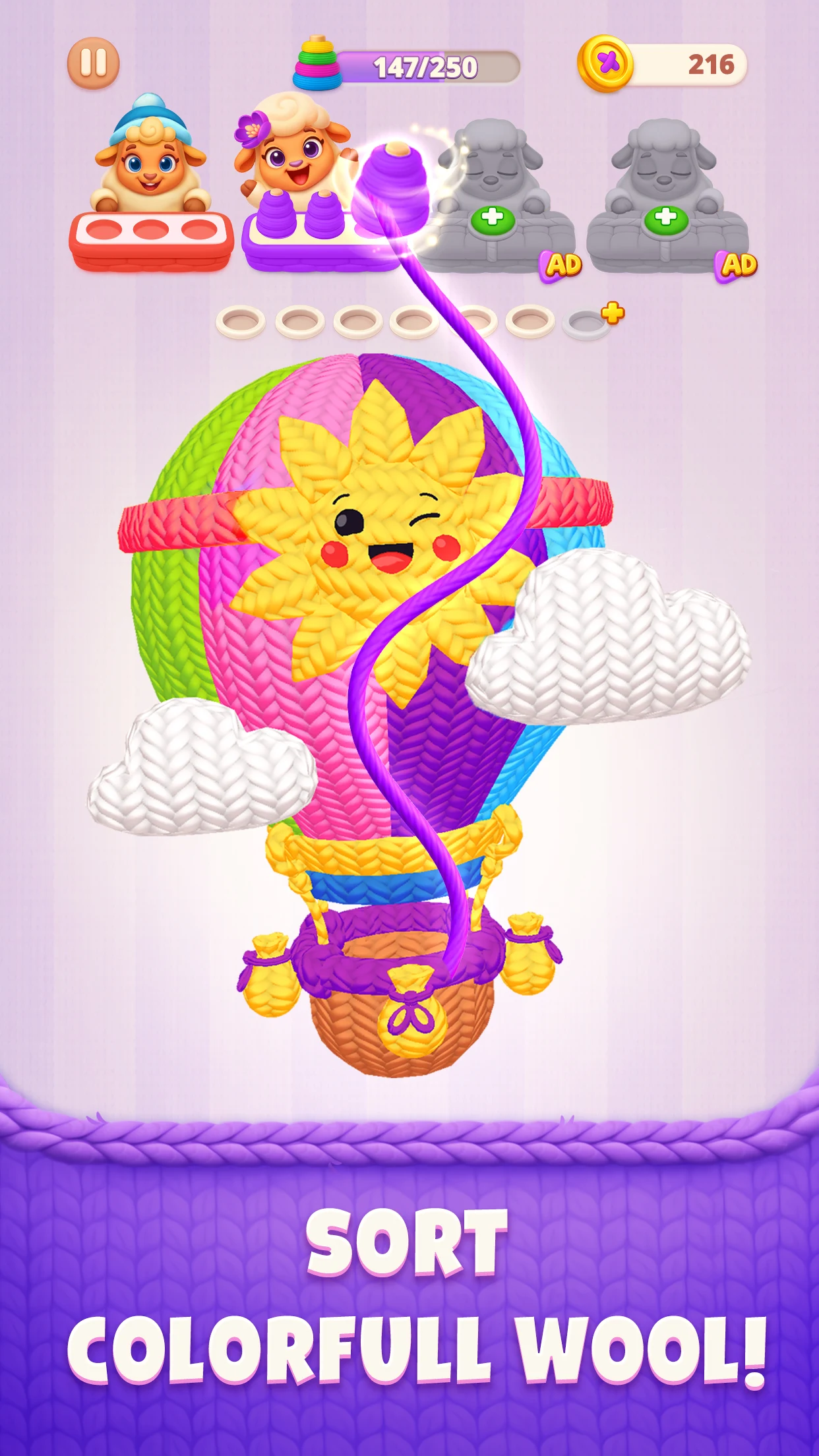 Yarnia 3D: Wool Unravel Puzzle screenshot